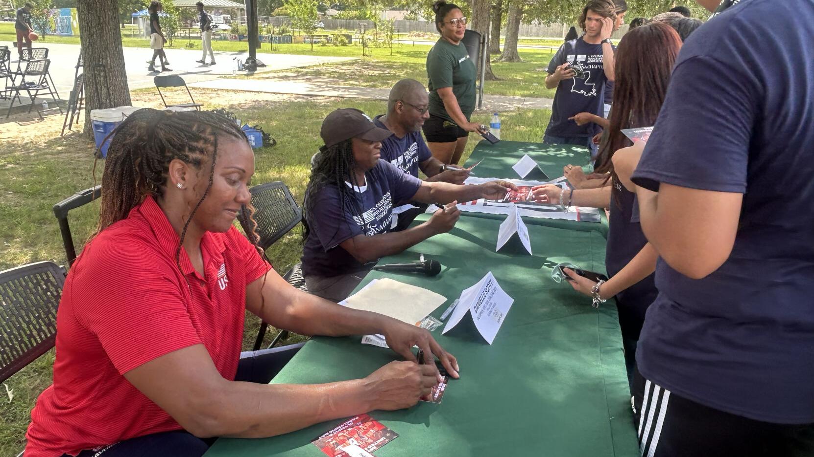 Camp with Olympians including Danielle Scott, Hollis Conway focuses on life skills